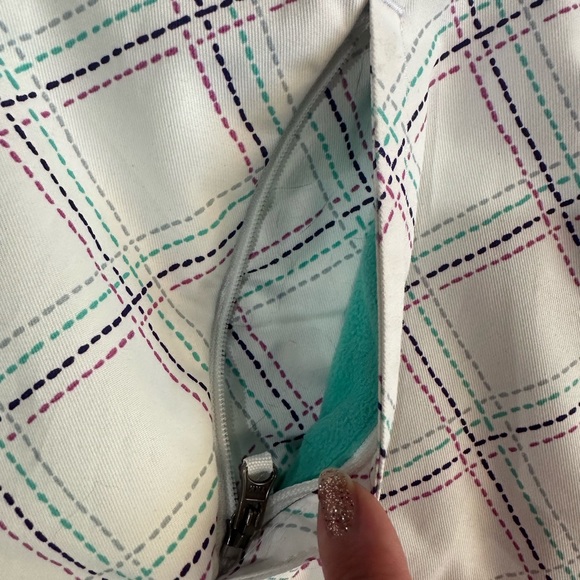 Columbia Omni Tech White/Teal Hooded Puffer Jacket,  Girls Medium - Picture 8 of 16